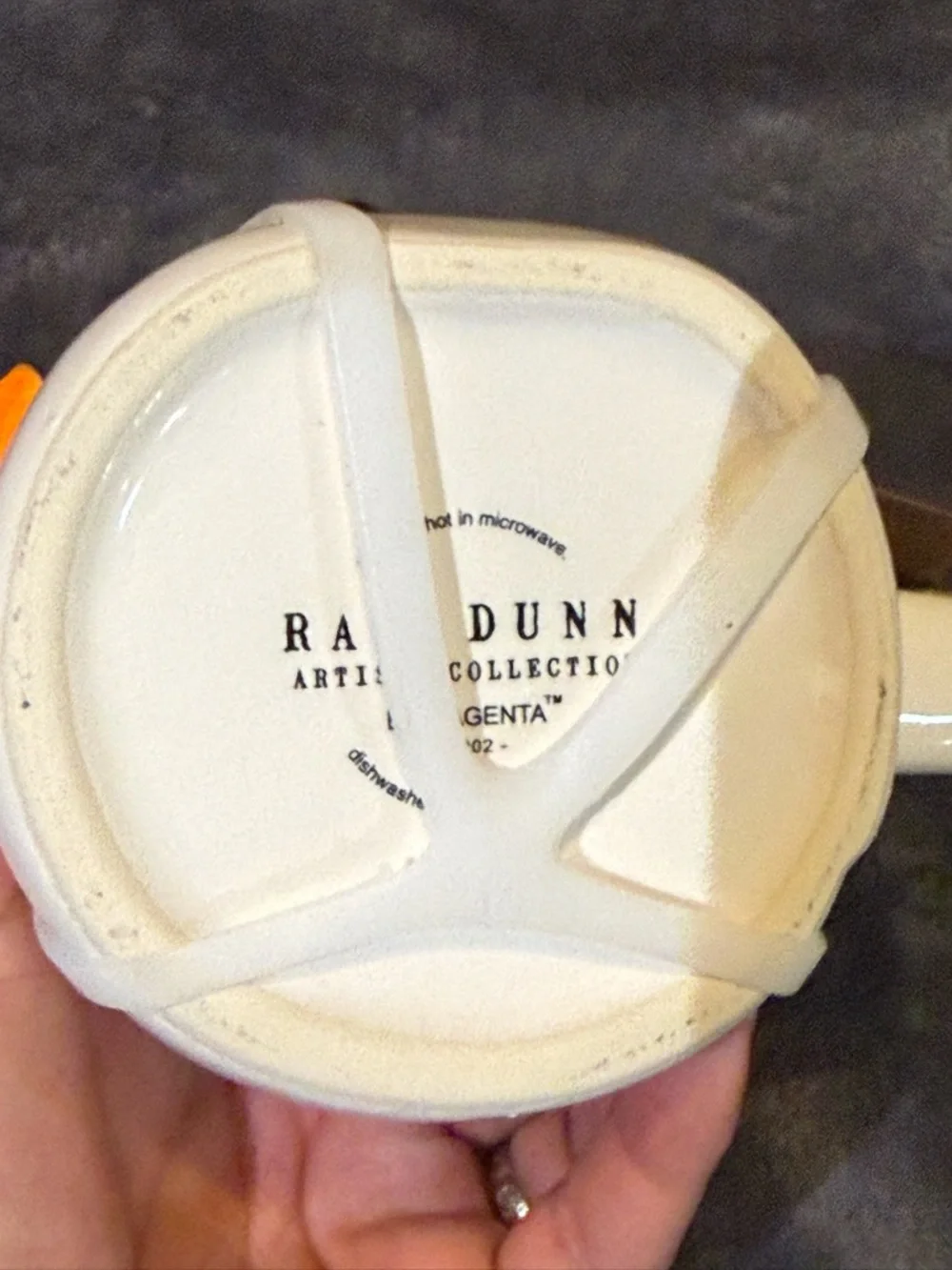 Rae Dunn white ceramic graduation mug with black cap lid and yellow tassel - Picture 4 of 7